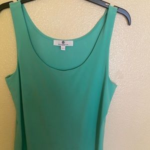 JEANNE PIERRE KLIFA TANK TOPS, green or turquoise, LARGE